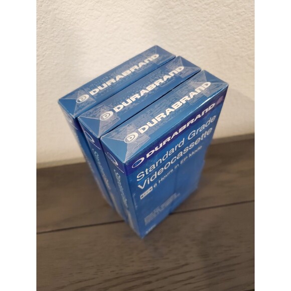 DURABRAND T-120 BLANK VHS VIDEO 3-TAPE LOT Standard Grade Records 2 4 6 Hours - Picture 5 of 5